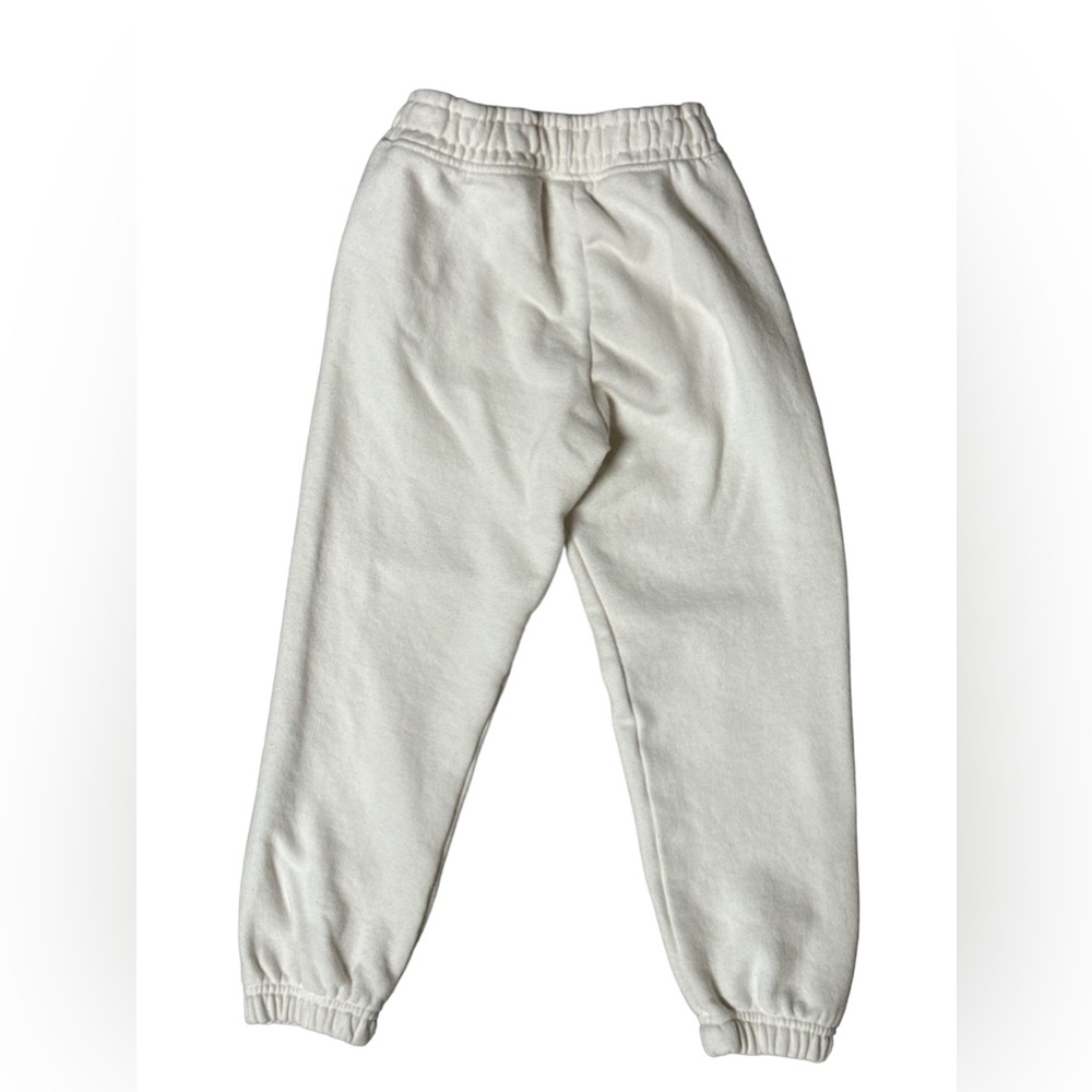 Zara, White Joggers, Youth Size 8, Front Side Pockets, Terry Cloth Inside - Picture 3 of 5
